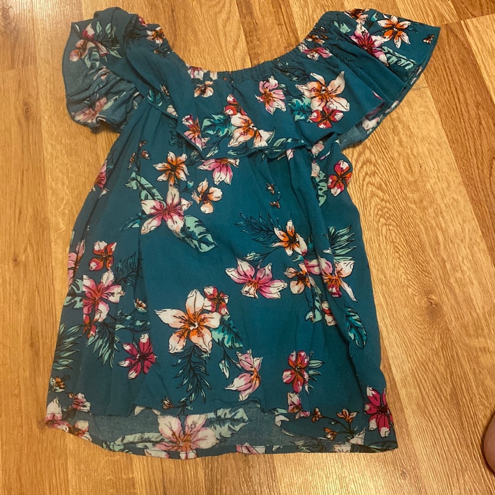 Blue floral shirt size 12 from “Chenault”